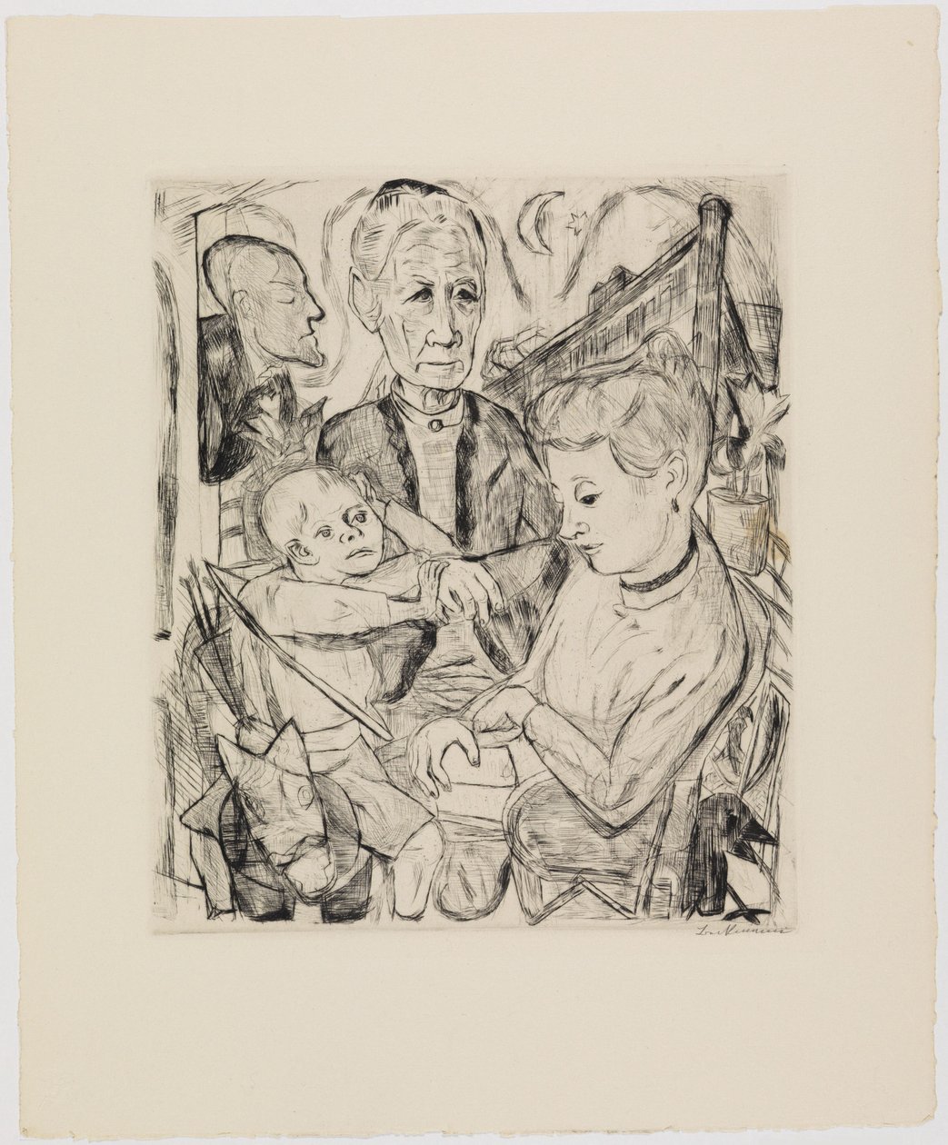 Escena familiar (familia Beckmann) de Max Beckmann