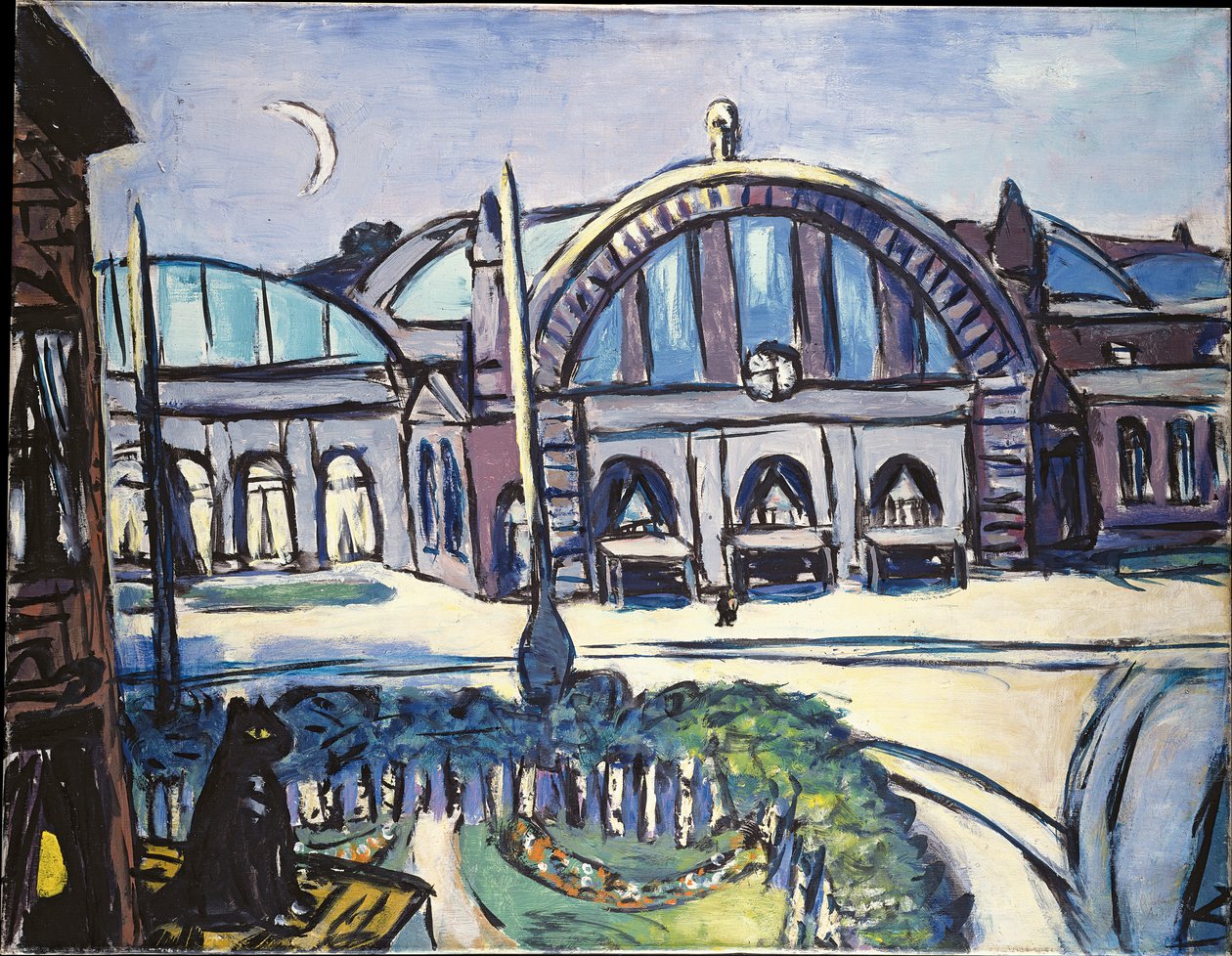 Estación central de Fráncfort de Max Beckmann