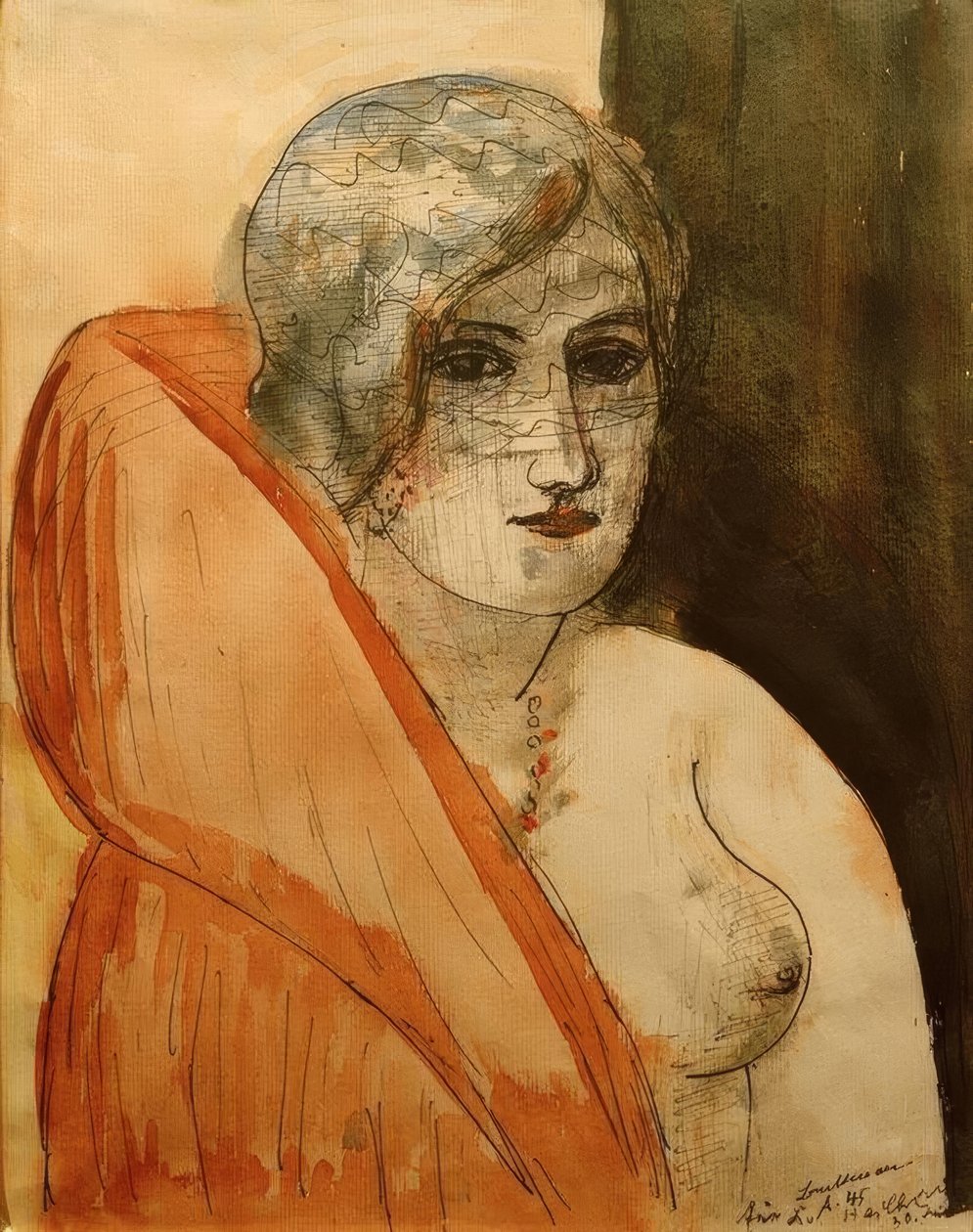 Mujer con piel de Max Beckmann