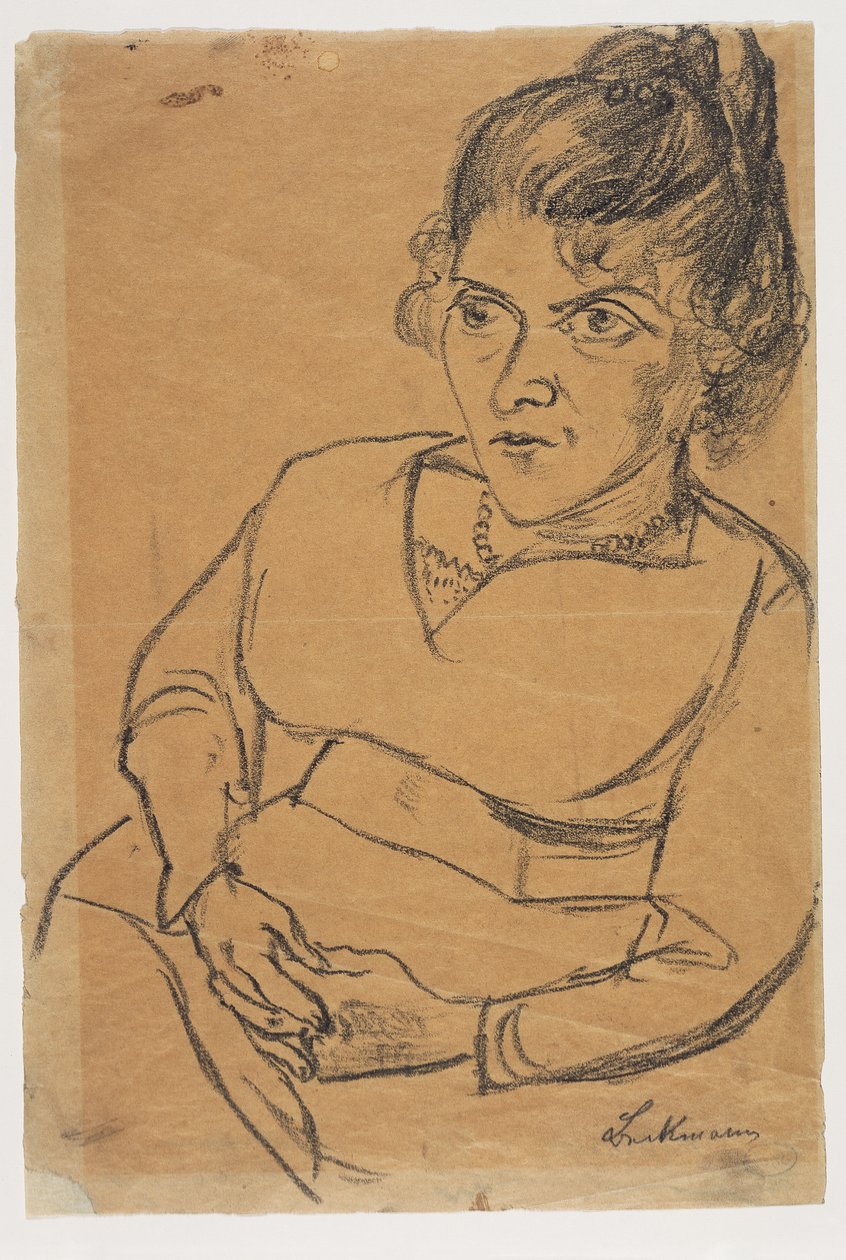 Fridel Battenberg, Halbfigur, sitzend de Max Beckmann