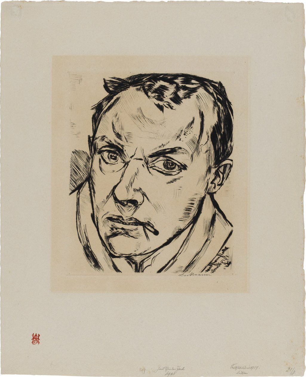 Autorretrato grande de Max Beckmann