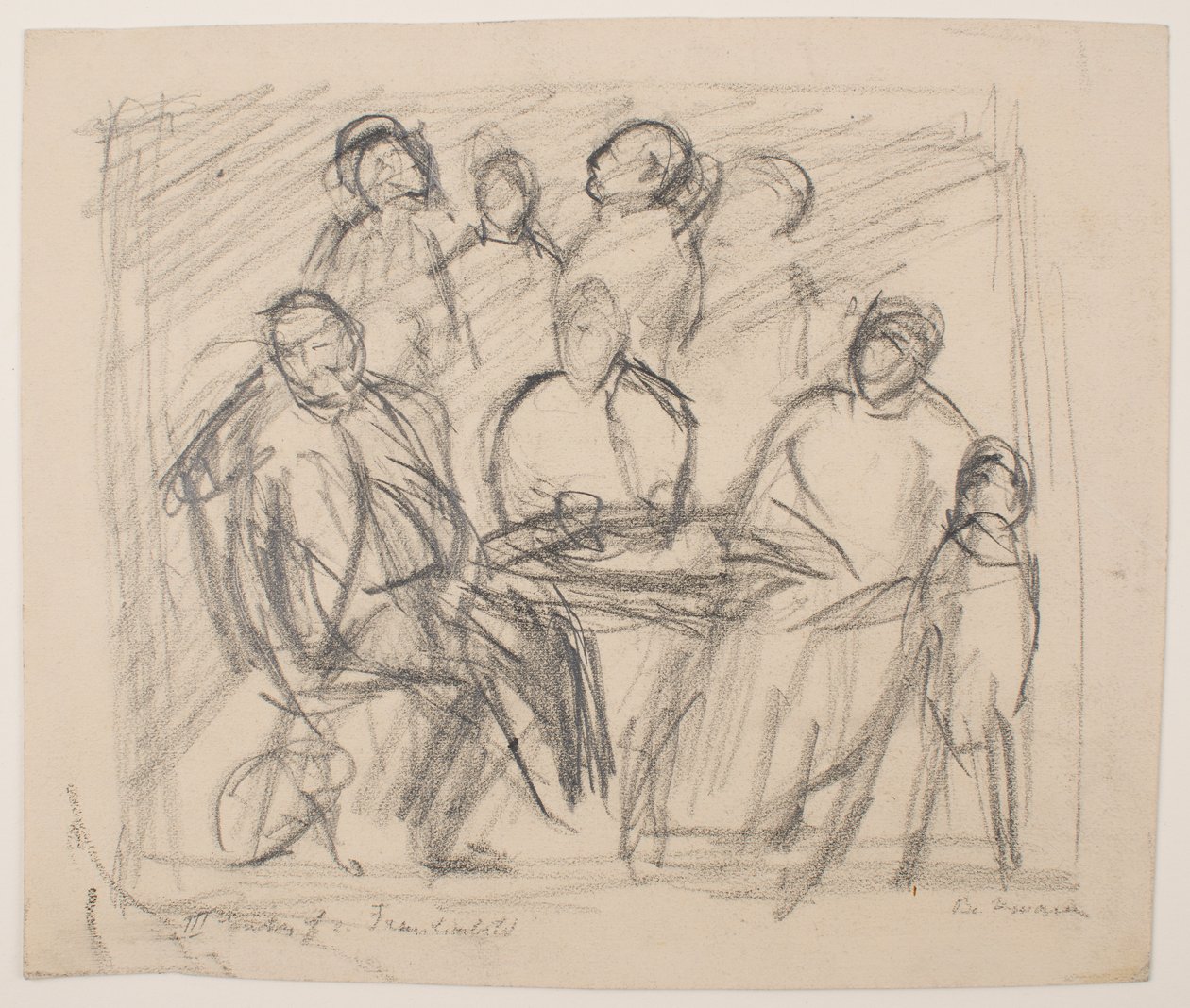 III [Tercero] Boceto para Retrato de Familia de Max Beckmann