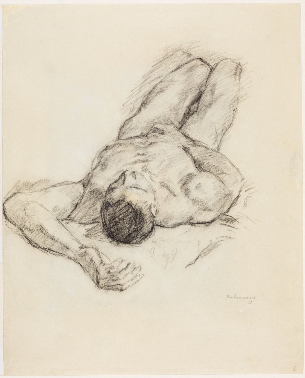 Desnudo masculino reclinado de Max Beckmann