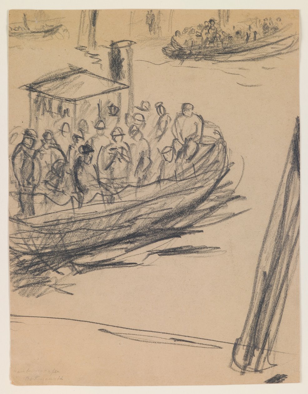 Longboat con estibadores de Max Beckmann