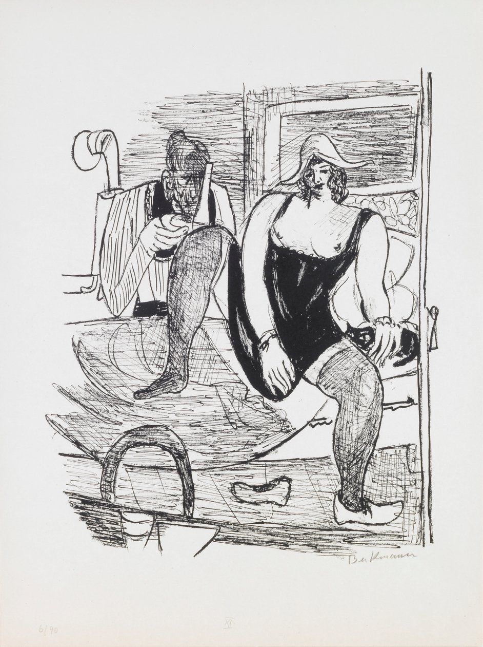 Mañana, placa 11 de la cartera "Día y Sueño" de Max Beckmann