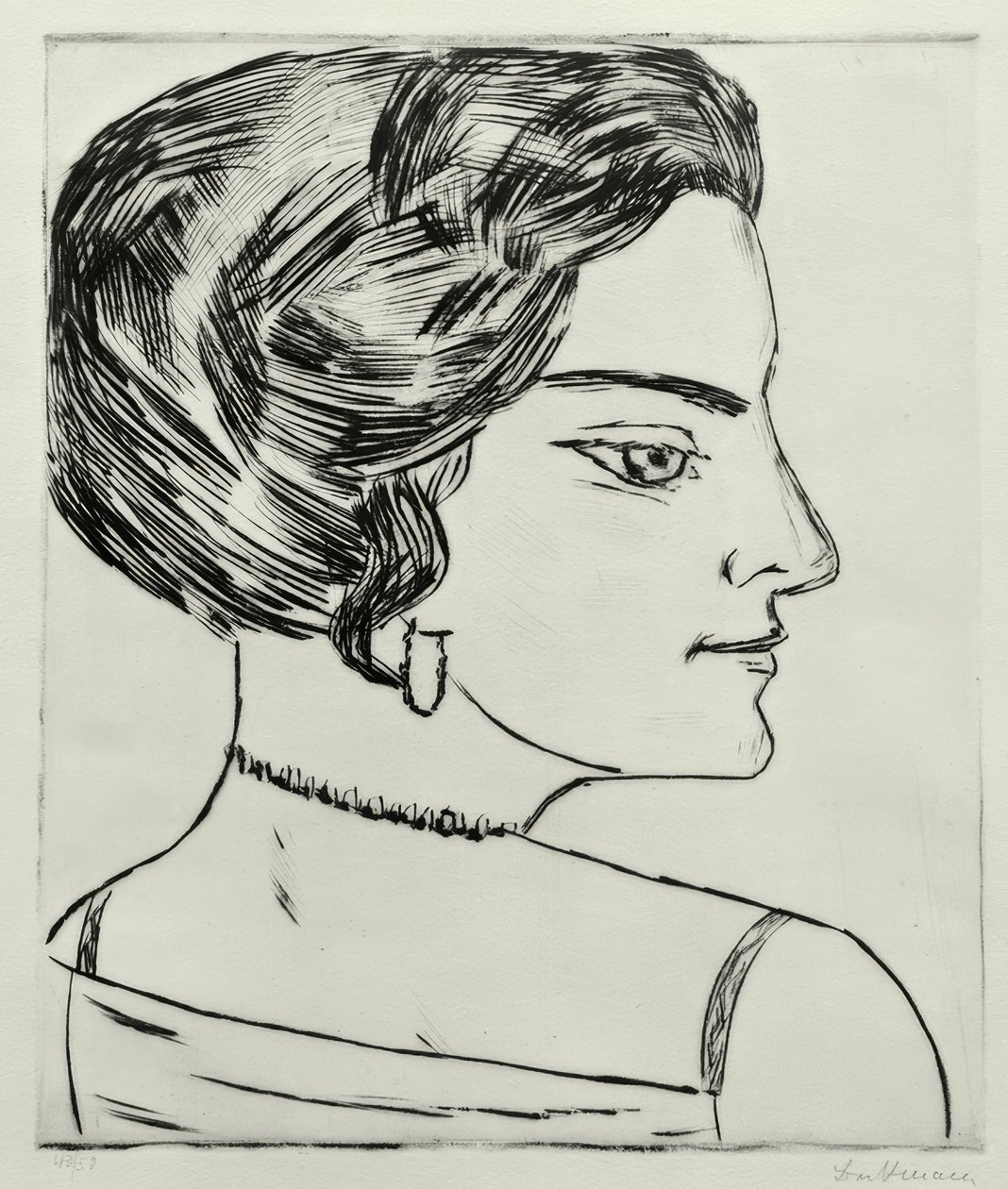 Naïla de perfil de Max Beckmann