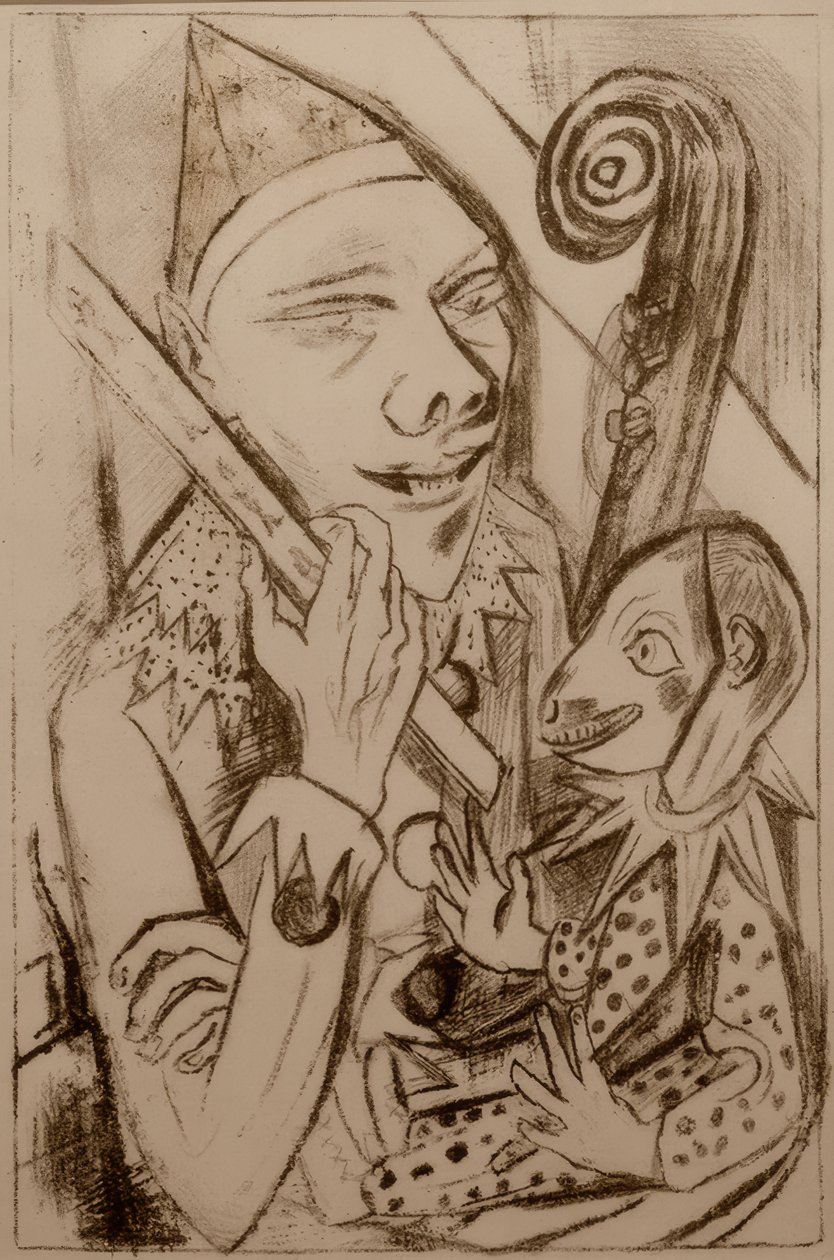 Pierrot con máscara de Max Beckmann