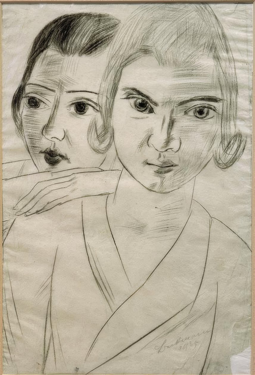 Pizchen y Quappi – Doble Retrato de Marie-Louise von Motesiczky y Mathilde von Kaulbach de Max Beckmann