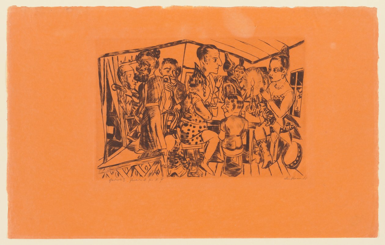 Platte 2 der Serie: Jährlicher Jahrmarkt de Max Beckmann
