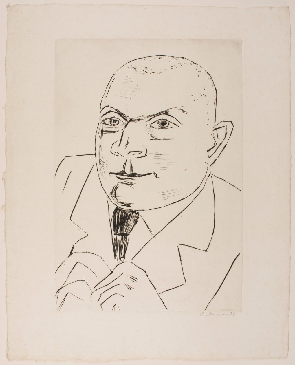 Retrato del barón Simolin II (versión grande) de Max Beckmann