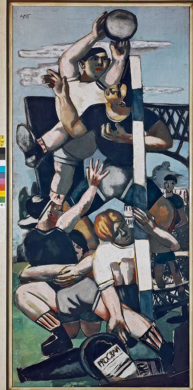 Jugadores de rugby de Max Beckmann