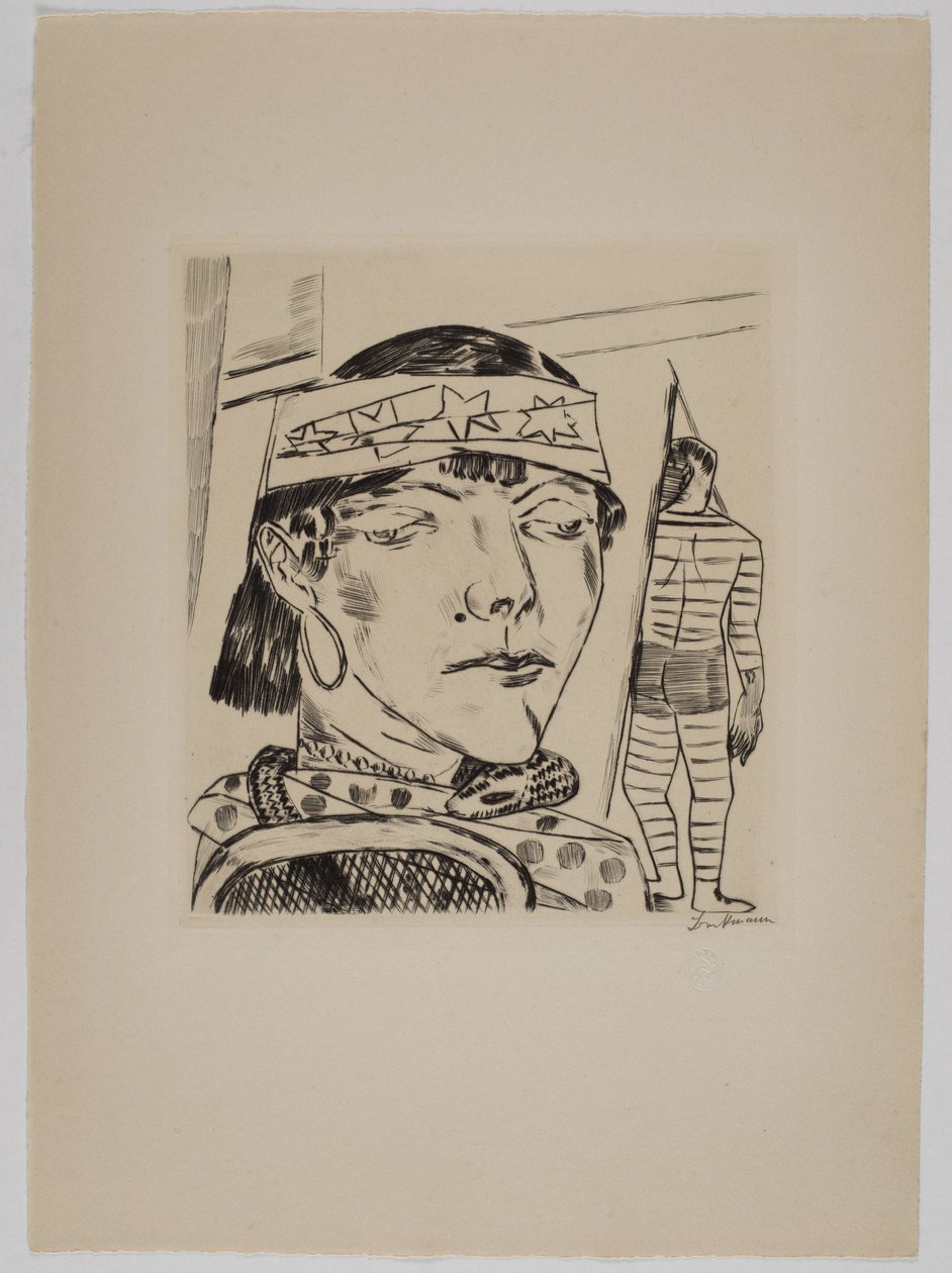 Dama de las serpientes de Max Beckmann