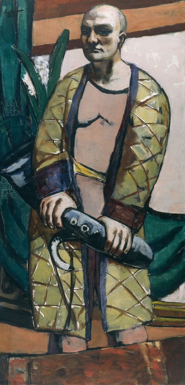Autorretrato con saxofón de Max Beckmann