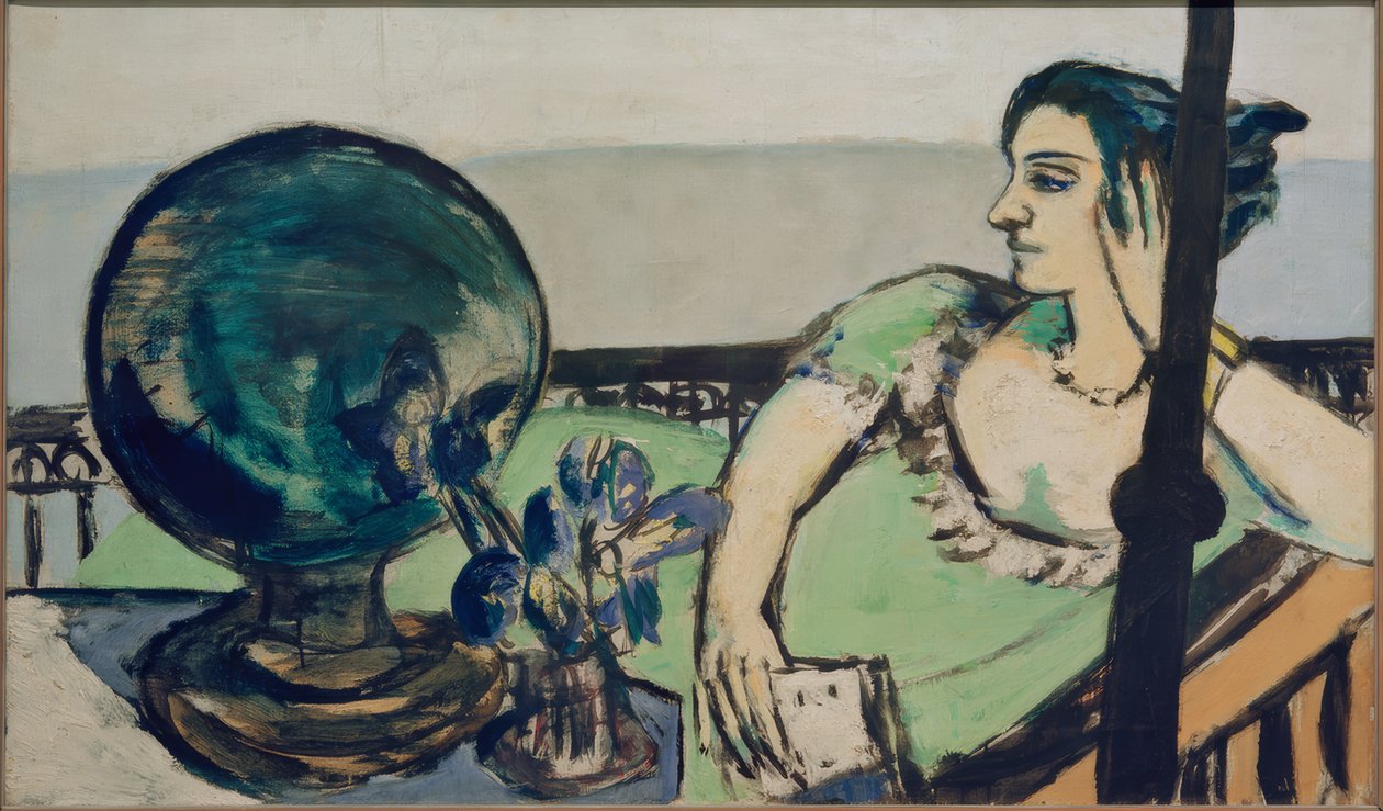 Mujer pensativa en el mar de Max Beckmann
