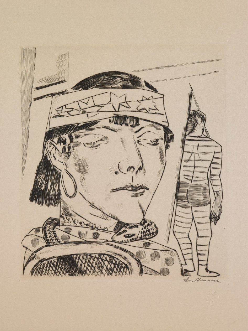 Snake Lady, placa 10 del portafolio “Feria Anual” de Max Beckmann