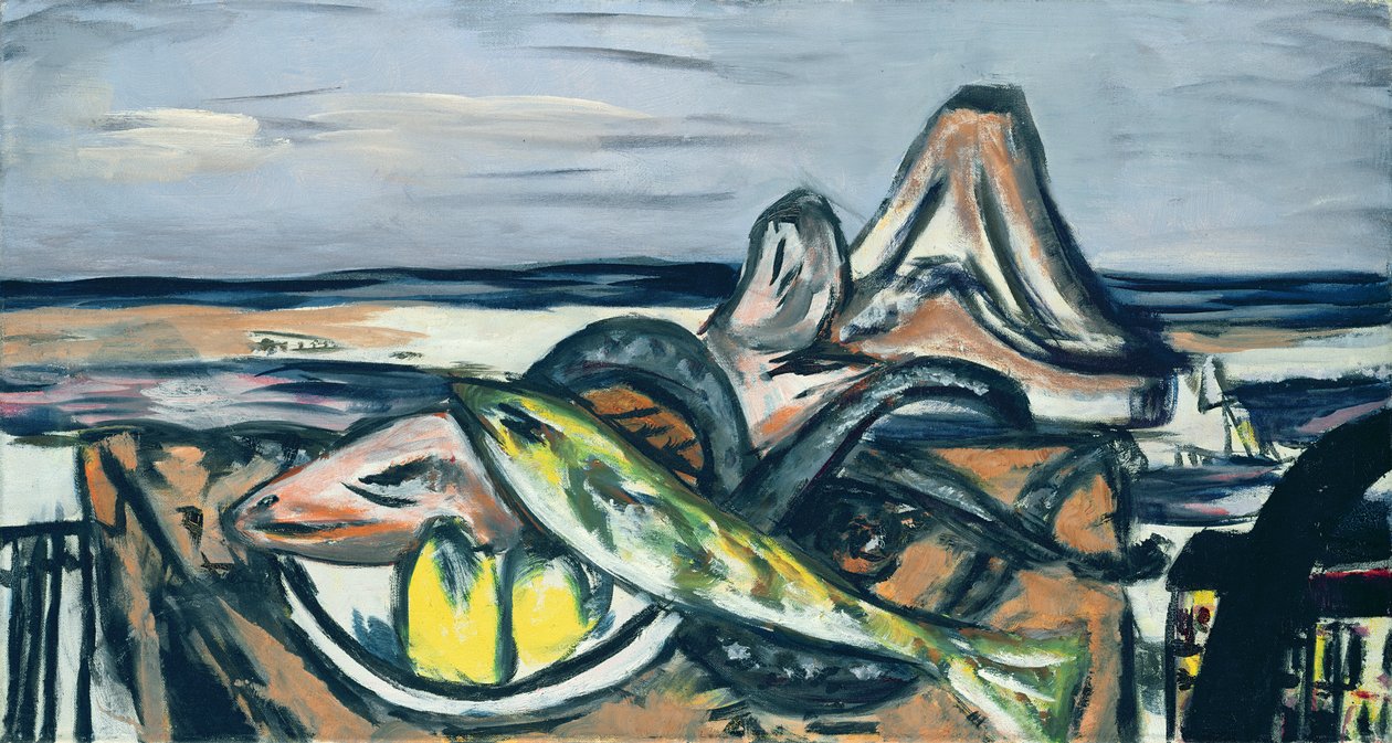Naturaleza muerta con peces de Max Beckmann