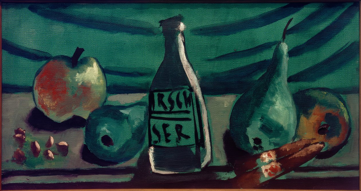 Naturaleza muerta con manzana y pera de Max Beckmann