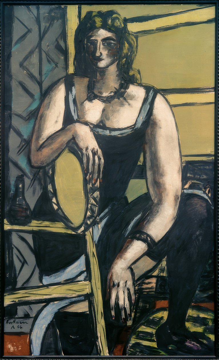 Bailarín con pandereta de Max Beckmann