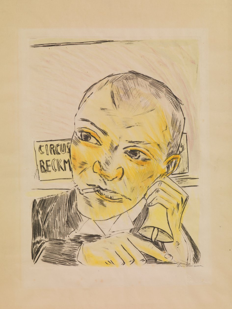 Der Ausrufer, von Der Jahrmarkt de Max Beckmann