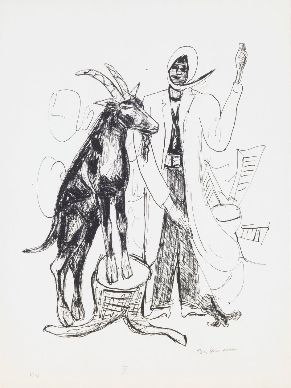 El Buck, lámina 9 de la cartera “Día y Sueño” de Max Beckmann