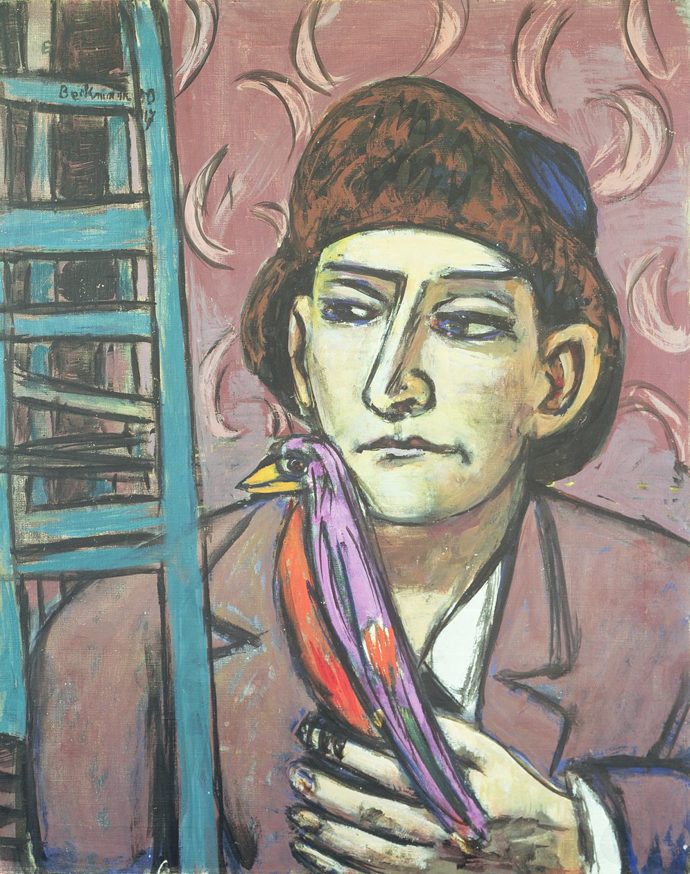 El hombre del pájaro de Max Beckmann