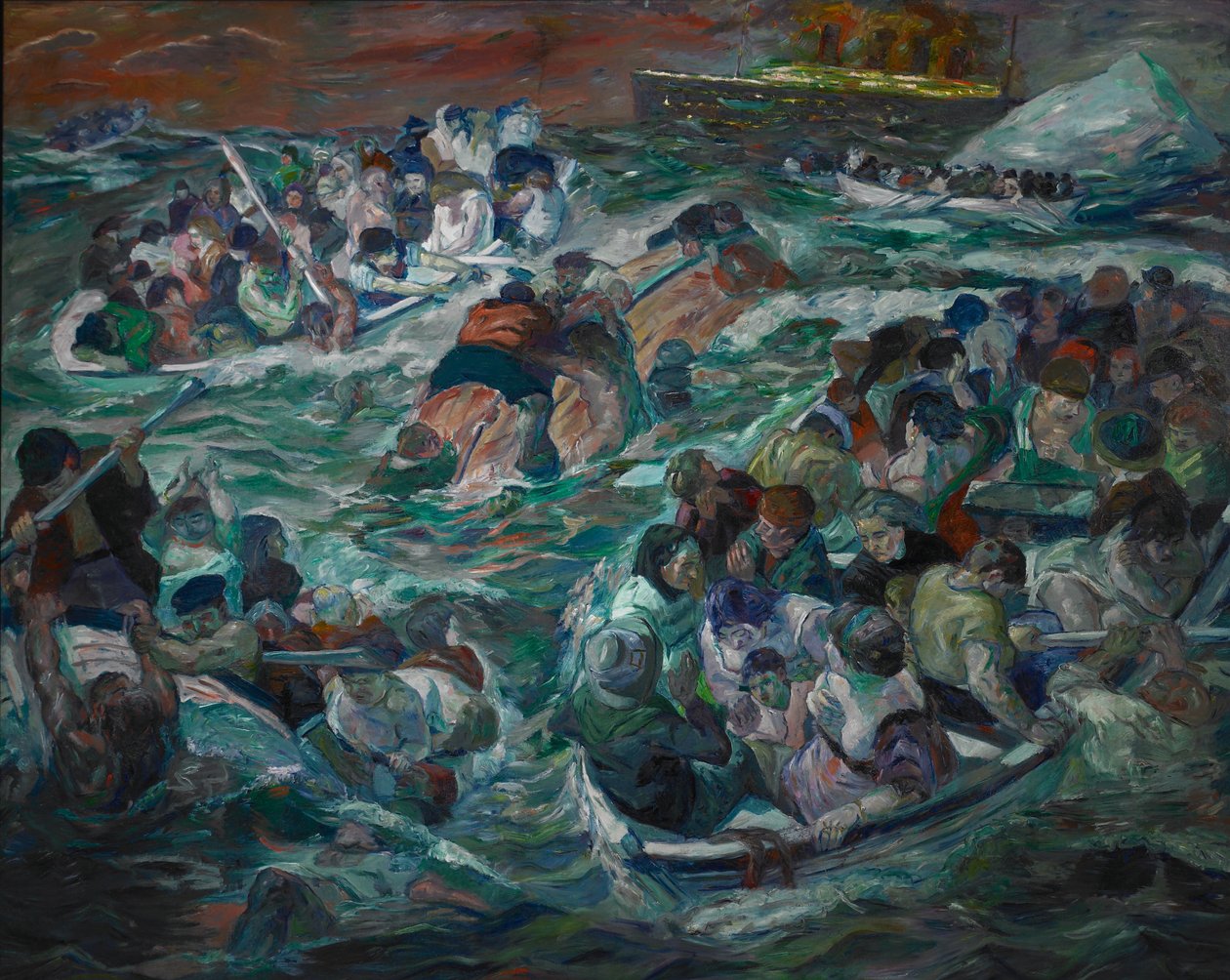 El hundimiento del Titanic de Max Beckmann
