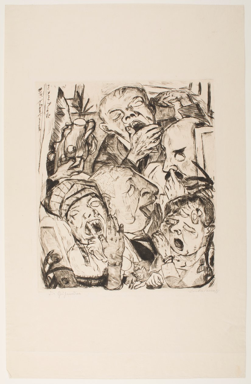 The Yawners, lámina 7 del portafolio “Faces” de Max Beckmann