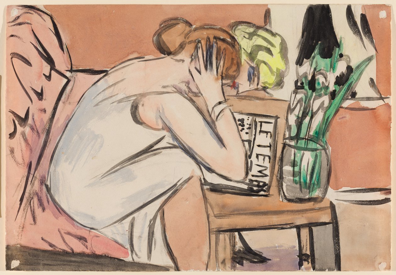 Dos chicas, leyendo de Max Beckmann