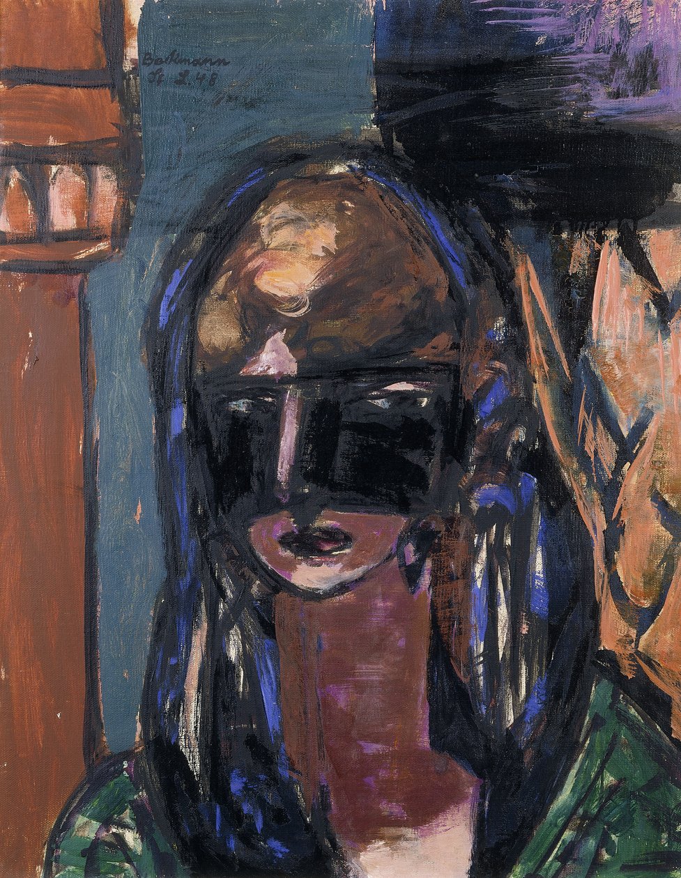 Mujer con máscara; Frau mit Maske de Max Beckmann