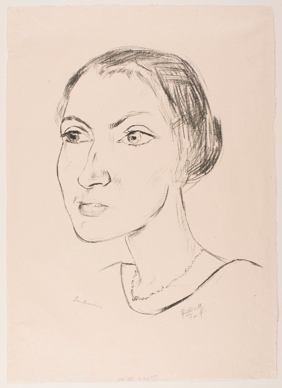 Mujer con collar (señora Parcus) de Max Beckmann