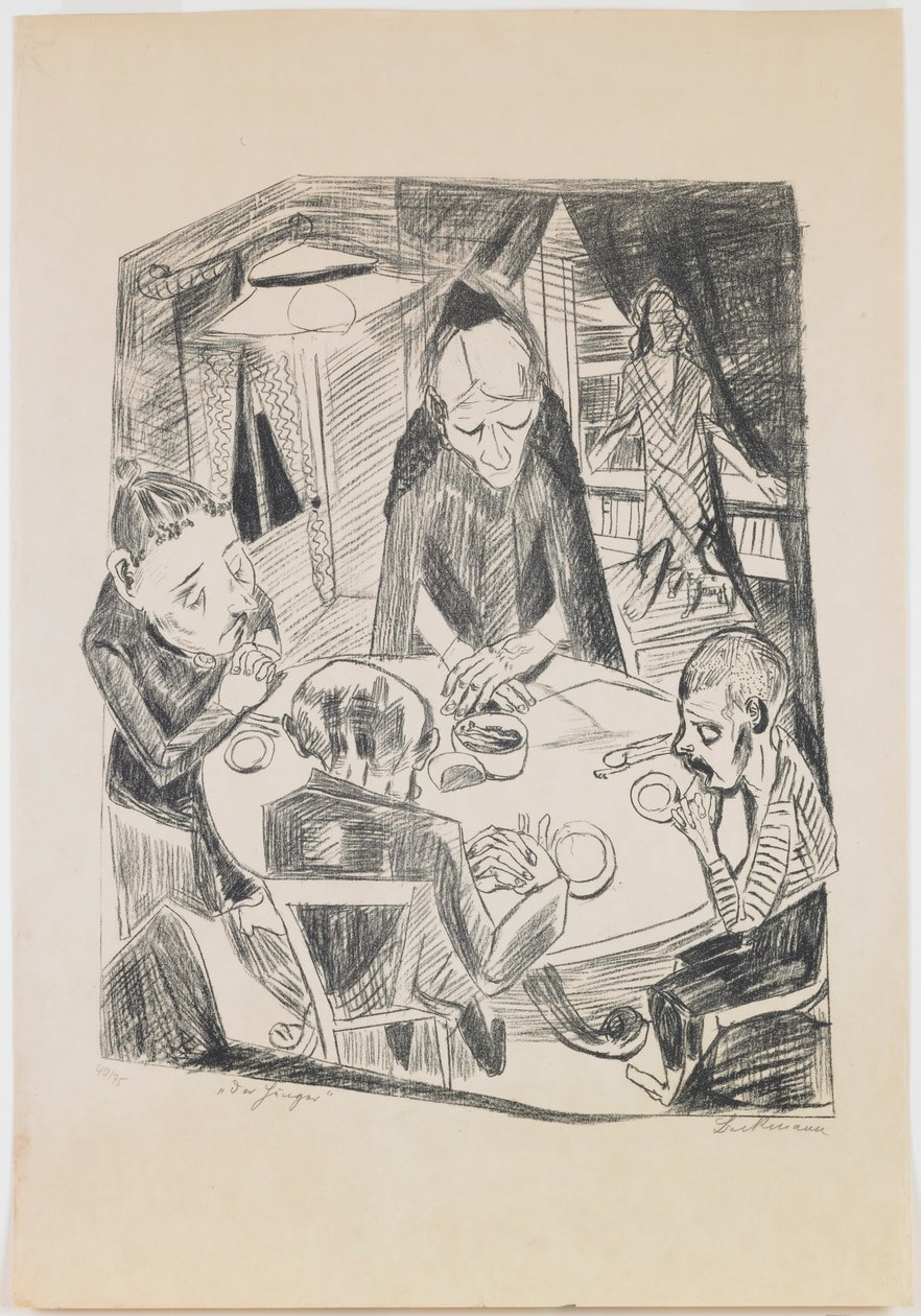 plato 5: Hambre de Max Beckmann