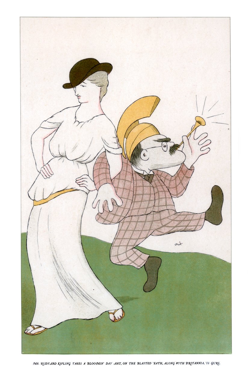 El Sr. Rudyard Kipling se toma un día libre, en la tierra maldita... 1904 de Henry Maximilian Beerbohm