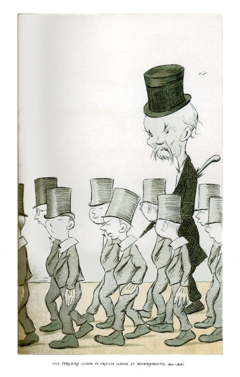 Paul Verlaine, ujier en escuela privada en Bournemouth, 1877-1878, 1904 de Henry Maximilian Beerbohm