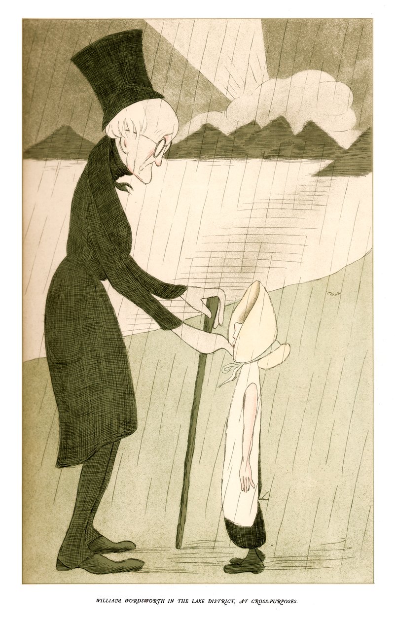 William Wordsworth en el Distrito de los Lagos, en Propósitos Cruzados, 1904 de Henry Maximilian Beerbohm