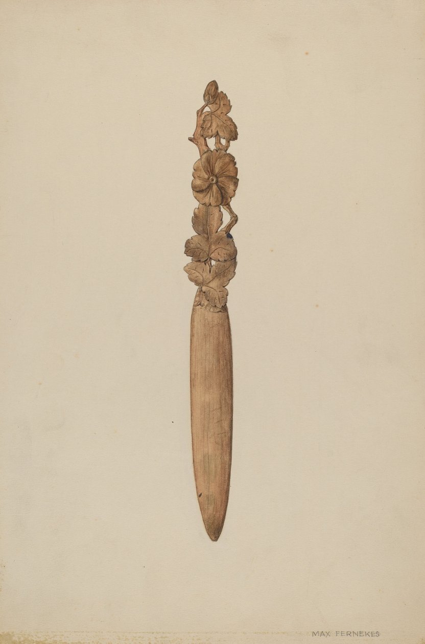 Cuchillo de Papel, c. 1938 de Max Fernekes