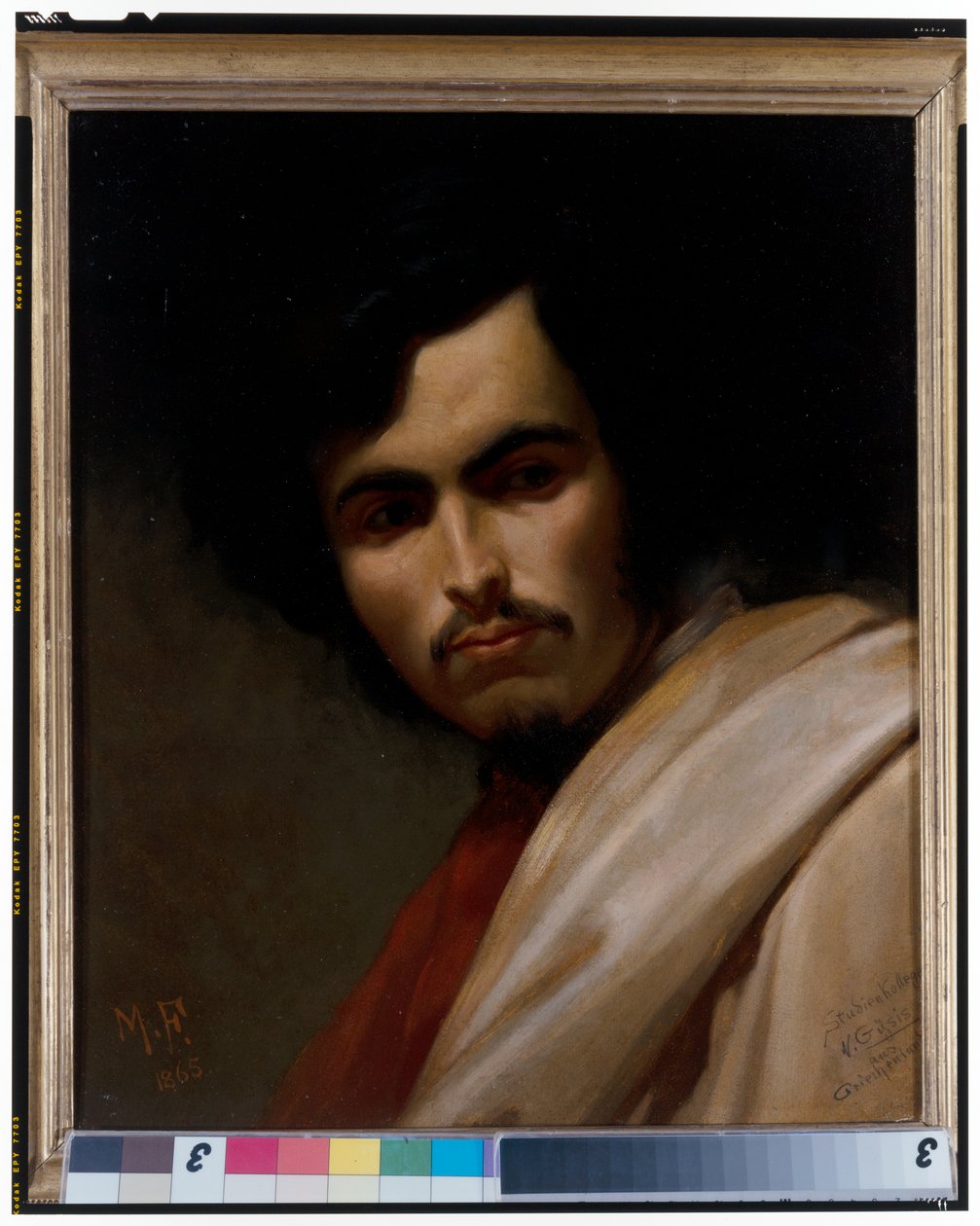 Retrato de busto del pintor Nikolaus Gysis (1842-1901) de Max Furst