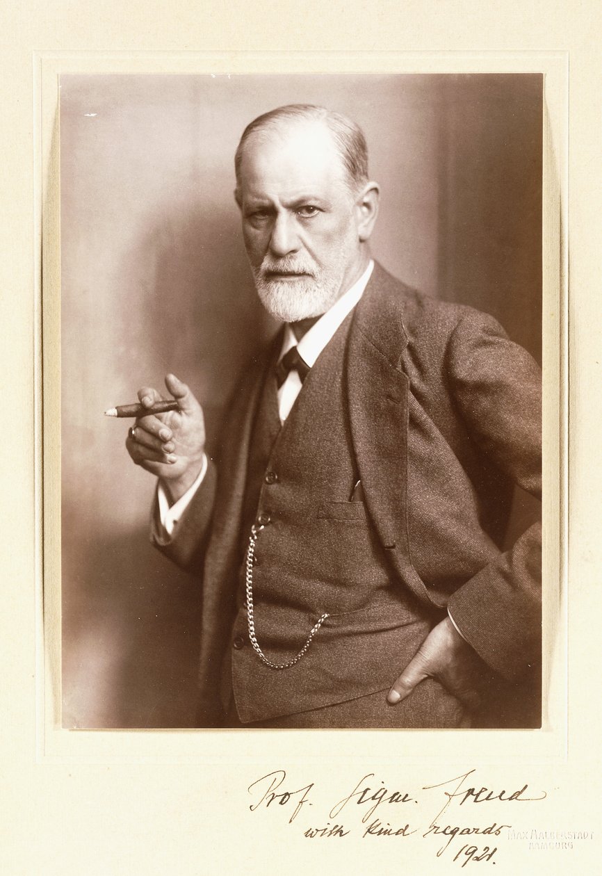 Una fotografía firmada de Sigmund Freud, c.1921 de Max Halberstadt