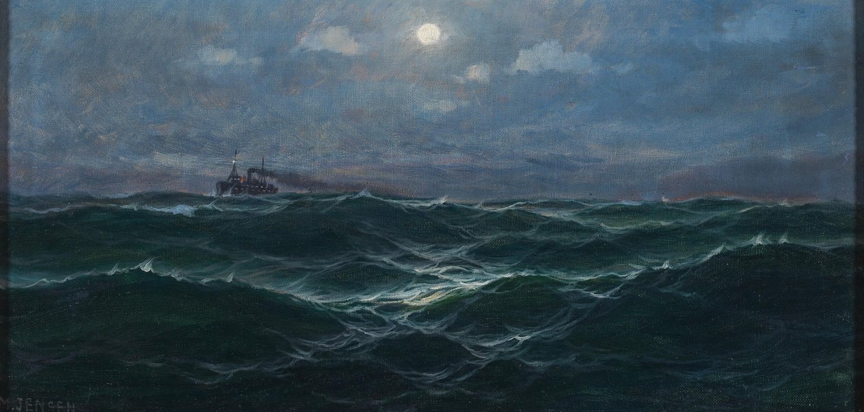 Alemán: Steamship on the high seas de Max Jensen