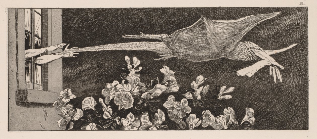 Un Guante: El Rapto, 1880 de Max Klinger