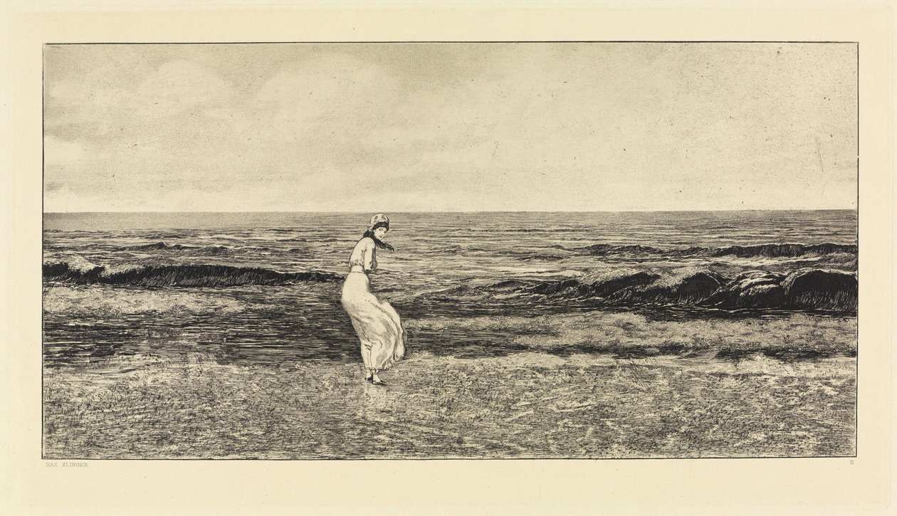 Junto al mar (Intermezzi, Opus IV, hoja 2) de Max Klinger