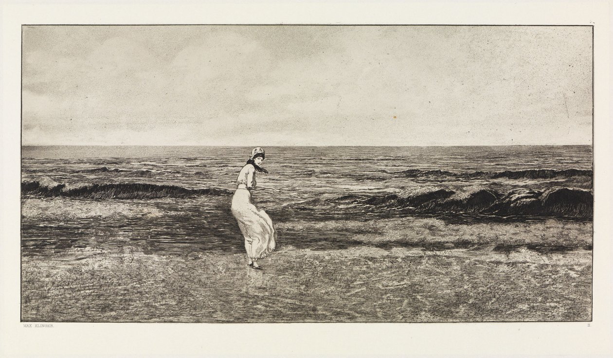 Junto al mar (Intermezzi, opus IV, hoja 2) de Max Klinger