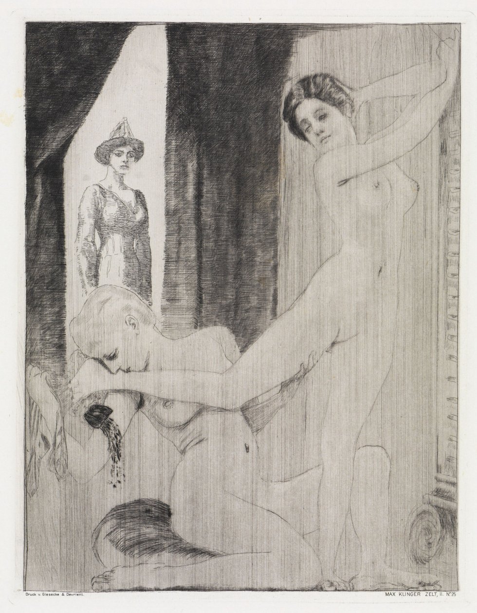Preparación para la danza (Zelt, Opus XIV, 2.ª parte, n.º 25) de Max Klinger