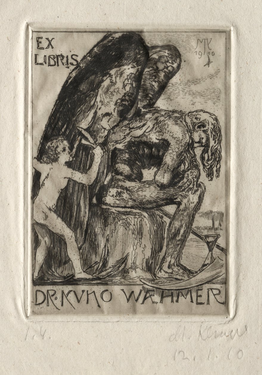 Ex Libris Dr. Kuno Waehmer de Max Klinger