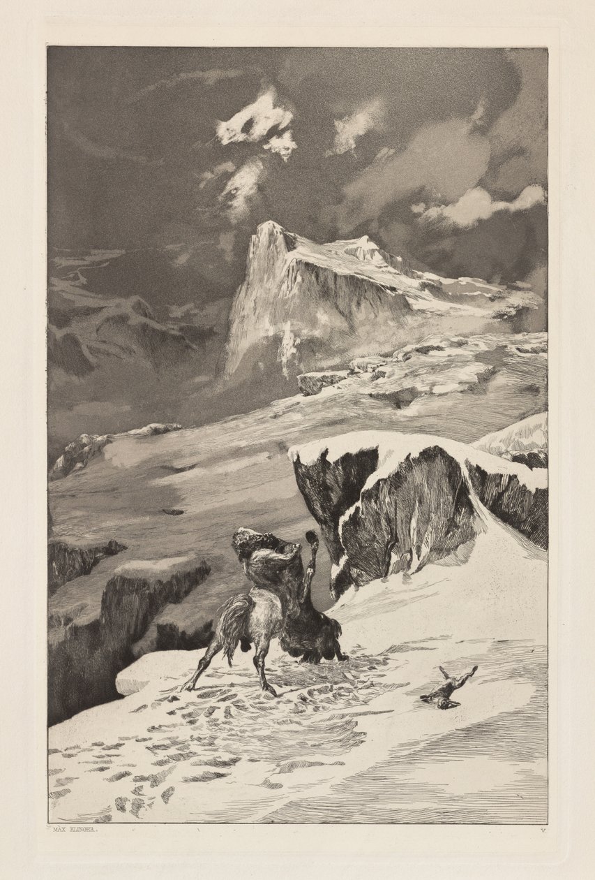 Centauros luchando de Max Klinger