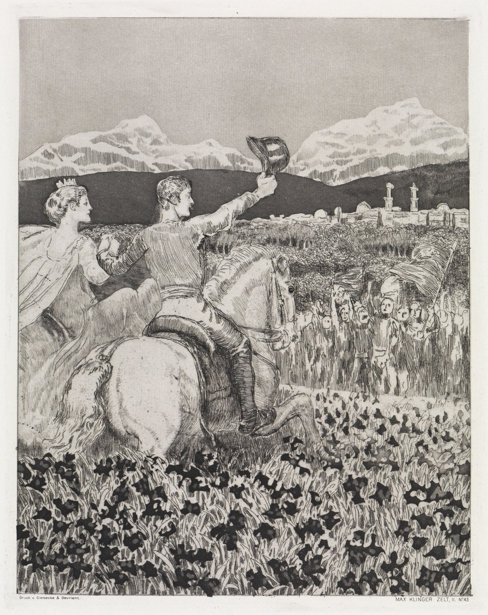 En la propia tierra (Tienda, opus XIV, parte 2, n.º 43) de Max Klinger