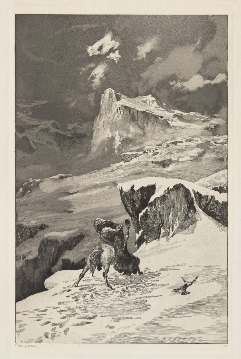 Intermezzi, Opus IV, Bl. 5: Centauros luchando de Max Klinger