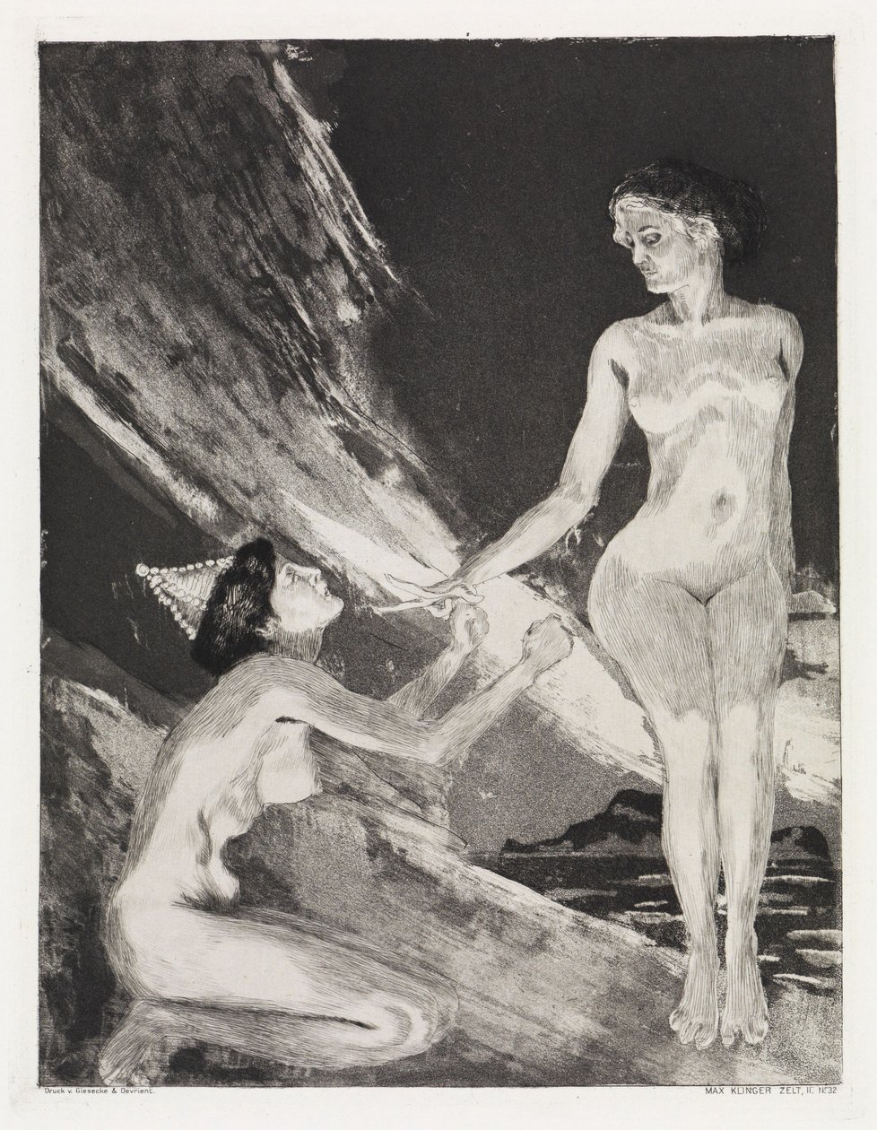 Reina y diosa (Zelt, Opus XIV, 2.ª parte, n.º 32) de Max Klinger