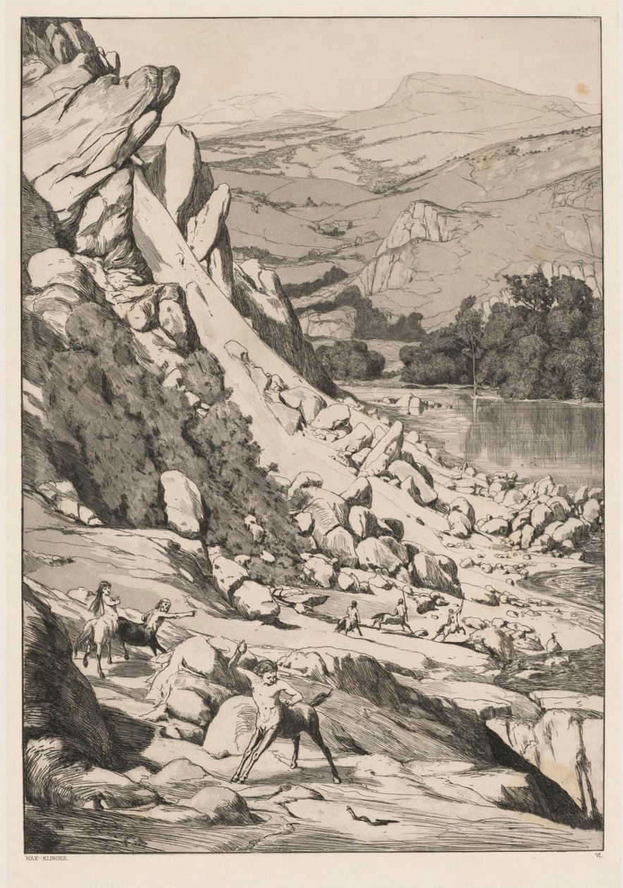 Deslizamiento de tierra Opus IV, 6, 1881 de Max Klinger
