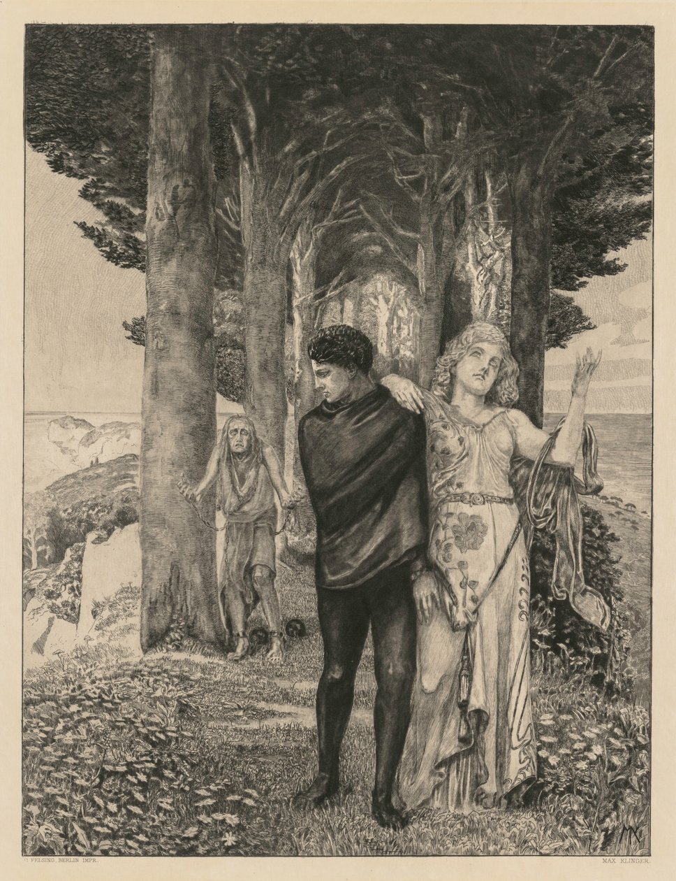 Sobre la Muerte Parte Dos, Opus XIII Impresión 4: Artista Genio, 1903 de Max Klinger