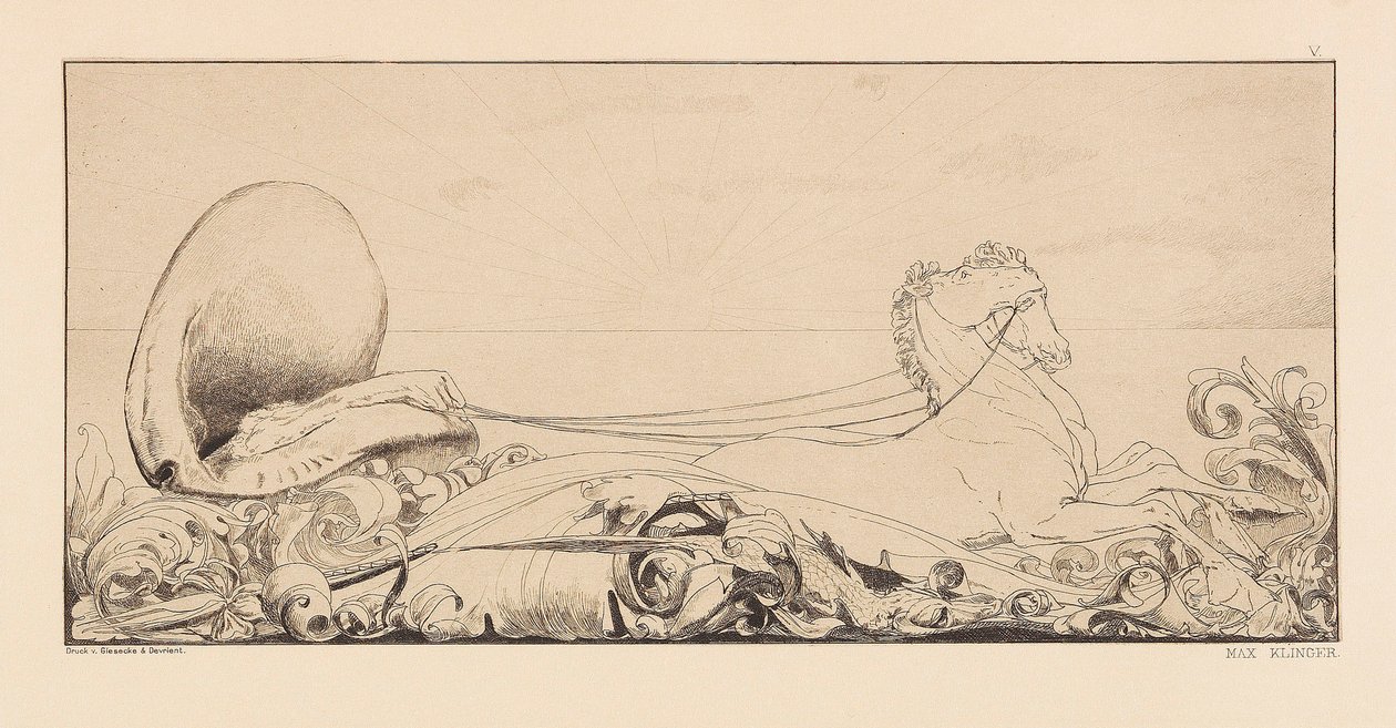 Opus VI, de Paráfrasis sobre el hallazgo de un guante, 1881 de Max Klinger